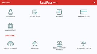 LastPass software screen grab