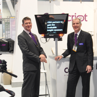 Brian Larter and Michael Accardi are all smiles celebrating CueScript's 10th anniversary.