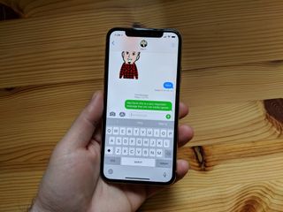 iMessage open on an iPhone X