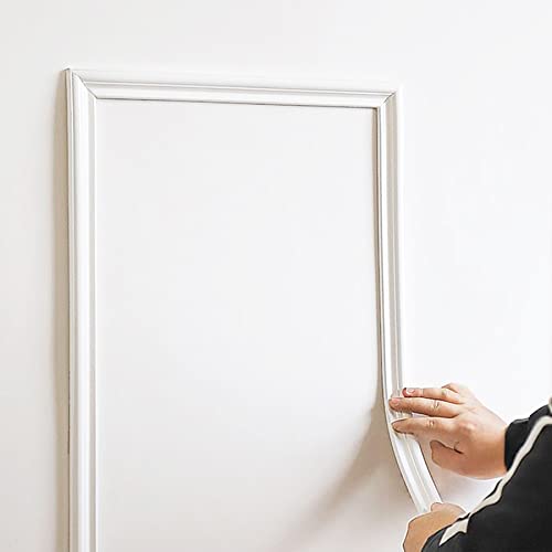 Trimold Peel and Stick Chair Rail Molding, Self-Adhesive Wall Trim for Home Decoration &amp;amp; Wall Protection, 3m X 4cm