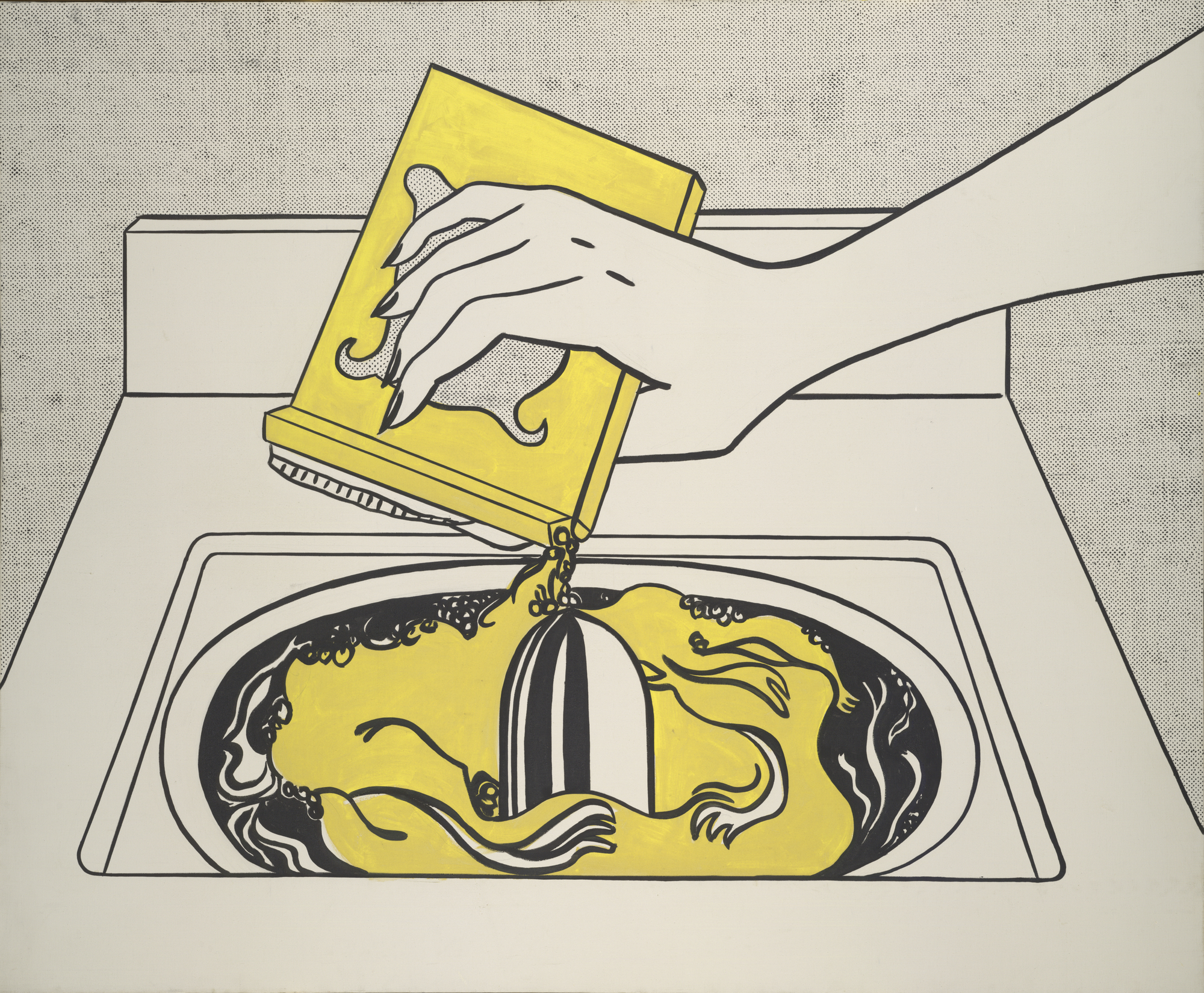 Roy Lichtenstein's brightly coloured works