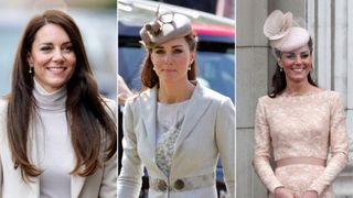 Kate Middleton pictured in 2023 and 2012