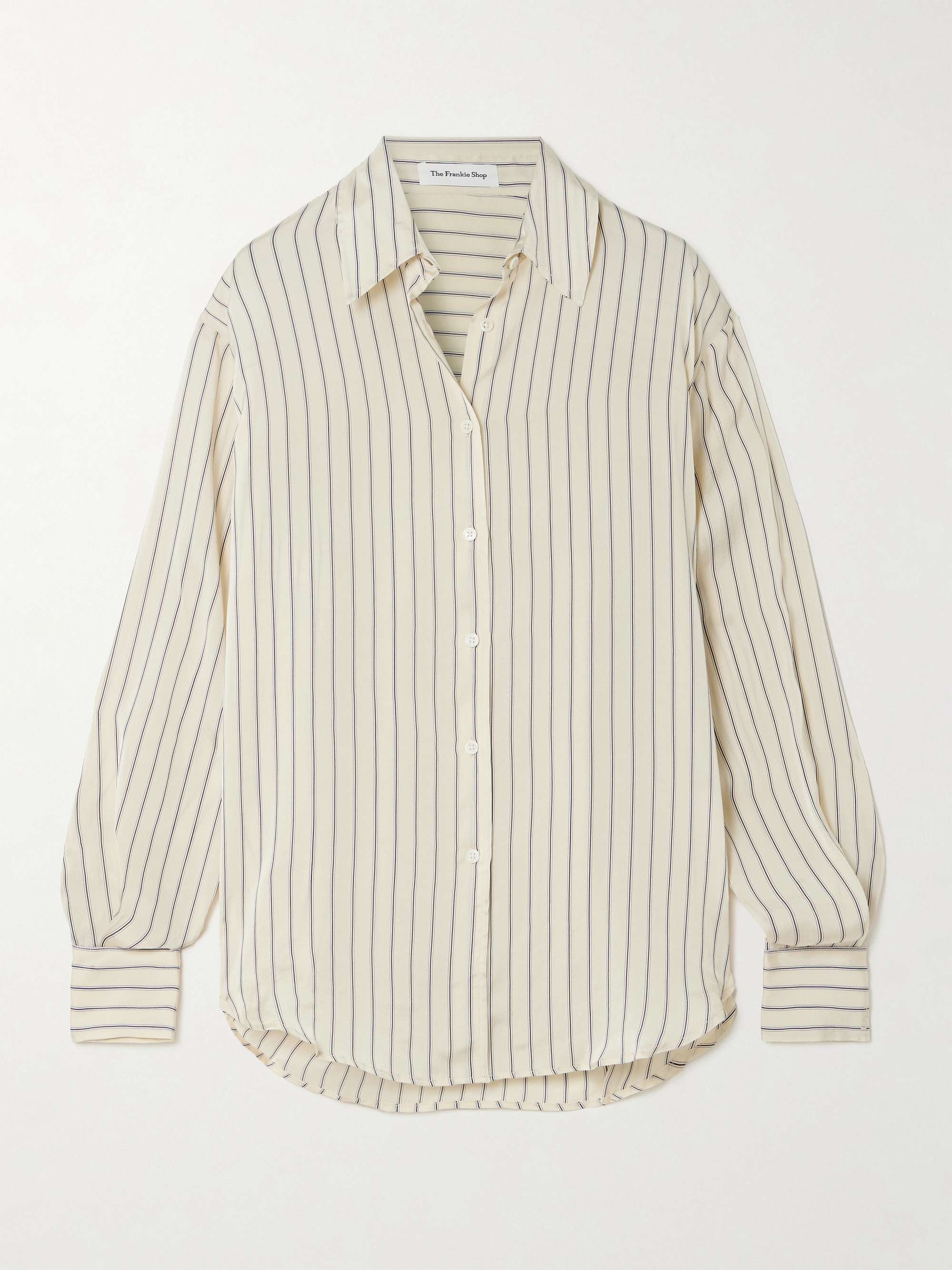 Peri Pinstriped Satin Shirt