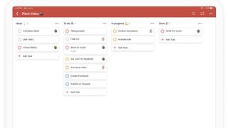 Todoist interface on iOs mobile device