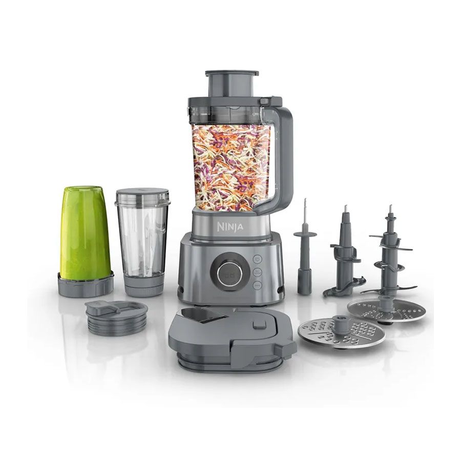 Ninja Blender & Food Processor Combo, Foodi Power Blender System for Smoothies, Bowls, Spreads & Shakes, 6 Functions, 72-Oz Pitcher, To-Go Cups, Silver, Ss401