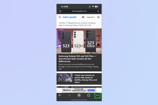 A screenshot showing how to lock incognito tabs on Chrome mobile