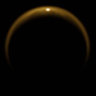 Sunlight Glints off Liquid Lake on Titan