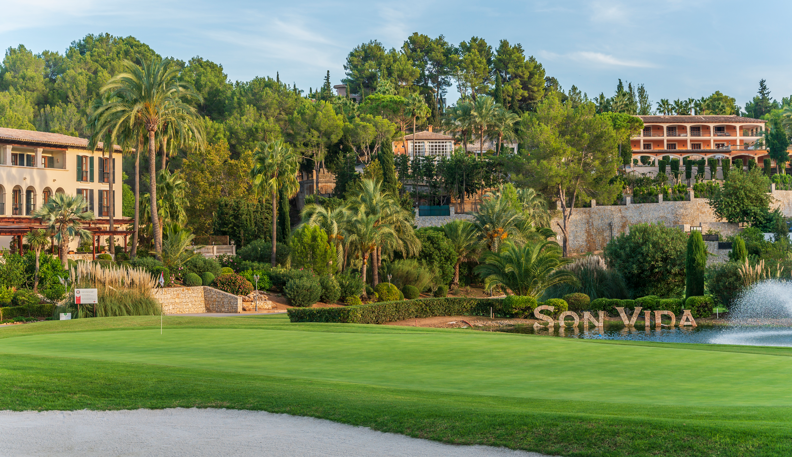 The 18th green at Arabella Golf Resort Mallorca's Son Vida course