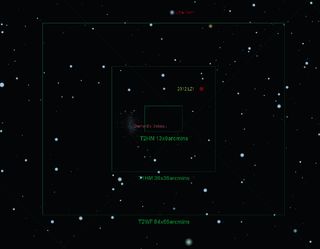 A look at asteroid 2012 LZ1's position in the sky during its June 14 flyby.