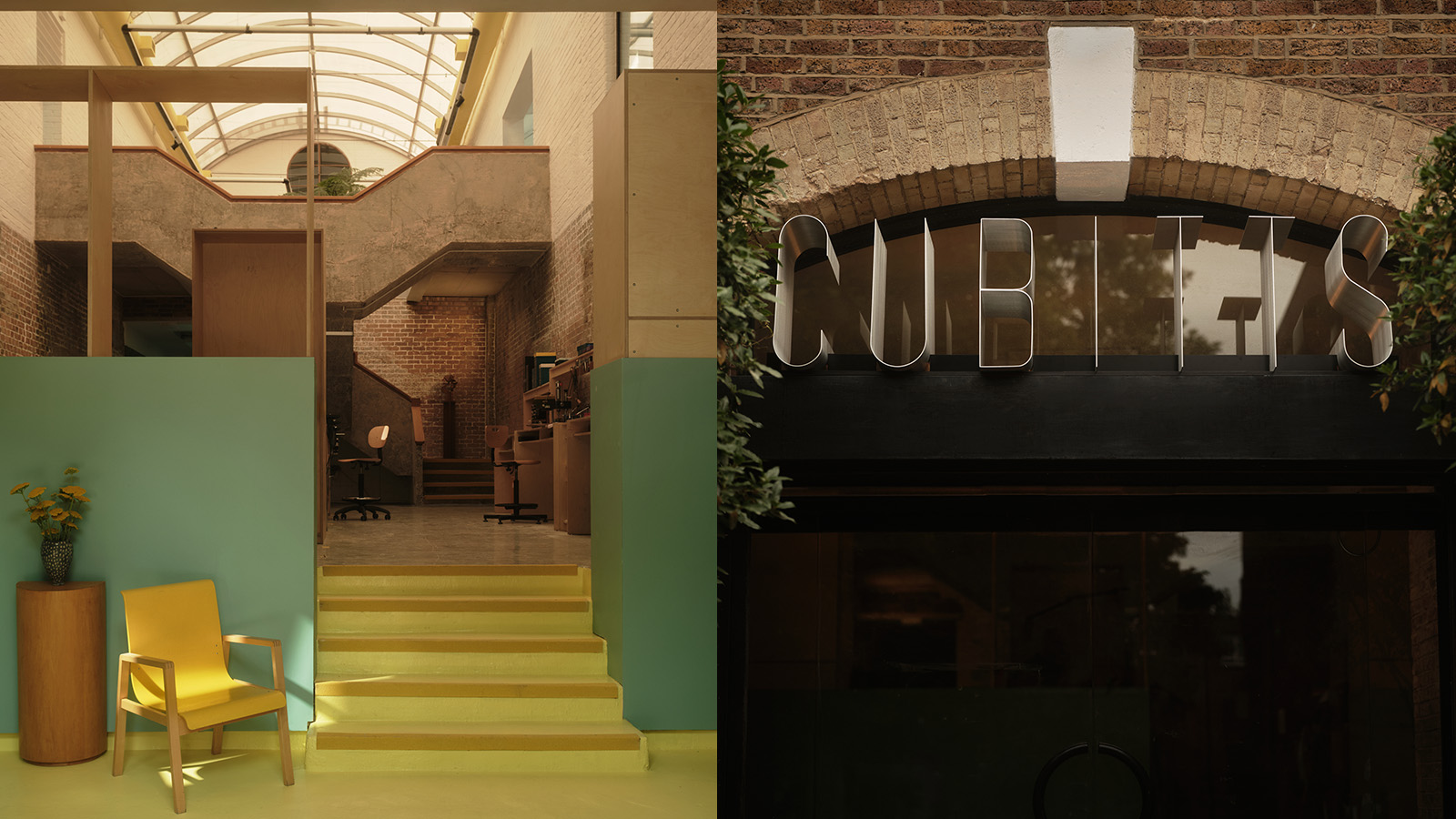 Cubitts headquarters in a refurbished but raw old industrial building
