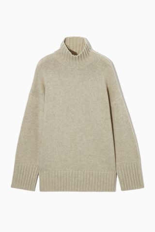 Sweater Kasmir Murni Leher Corong