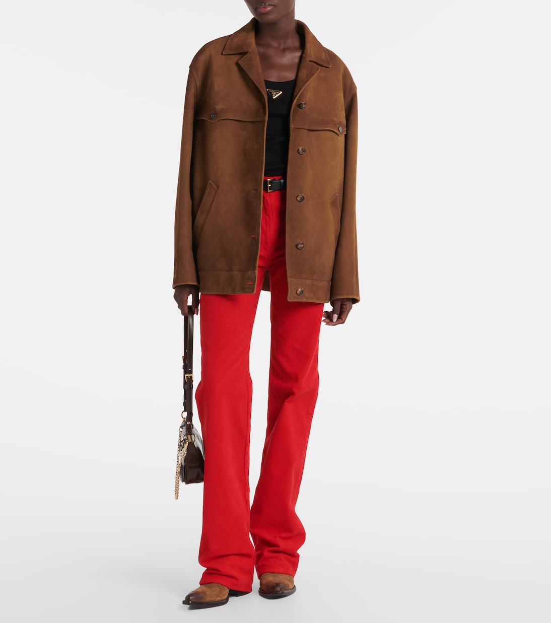 Cotton Corduroy Wide-Leg Pants