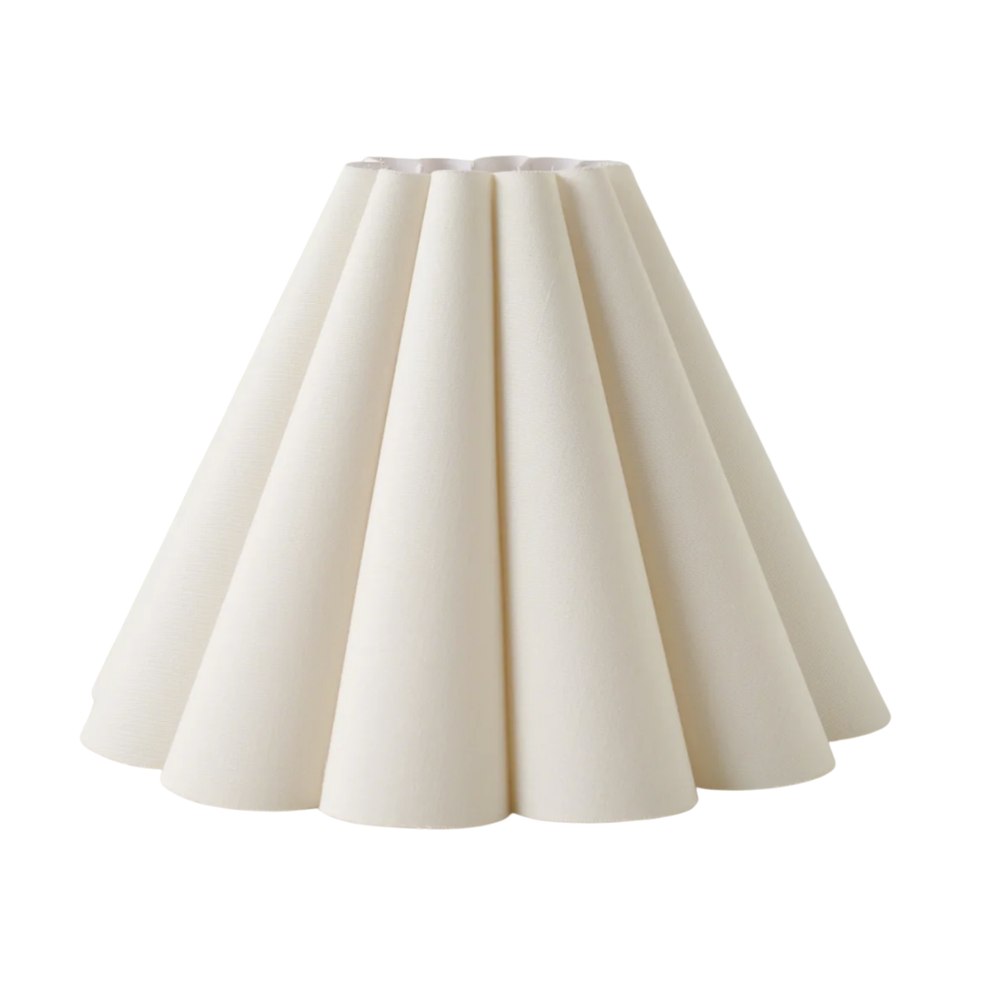 Linen Scallop Shade - 15&quot; Diameter X 11&quot; H