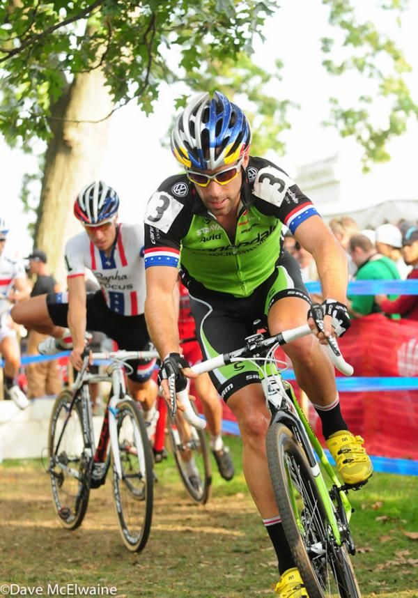 Tim Johnson (Cannondale) chasing race leader Ben Berden