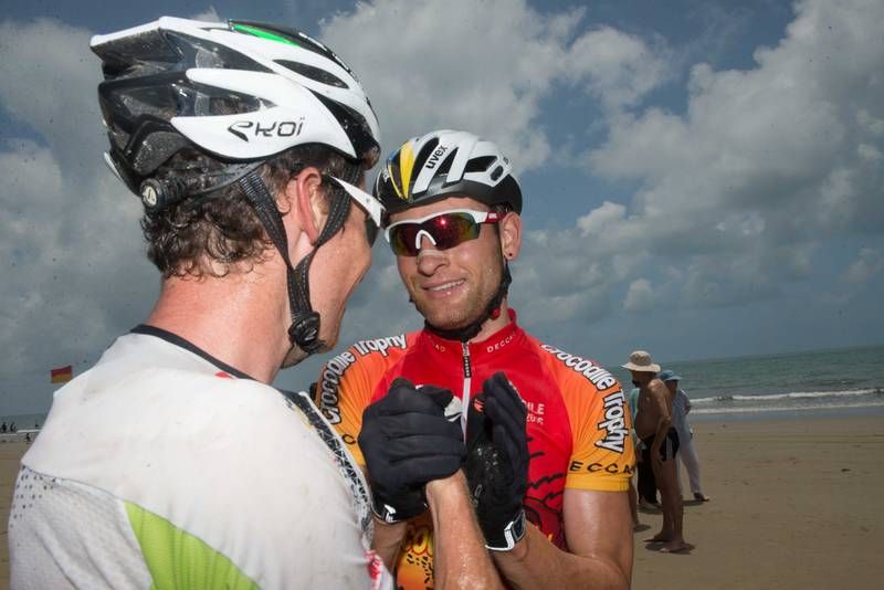Urs Huber gets congratulations for