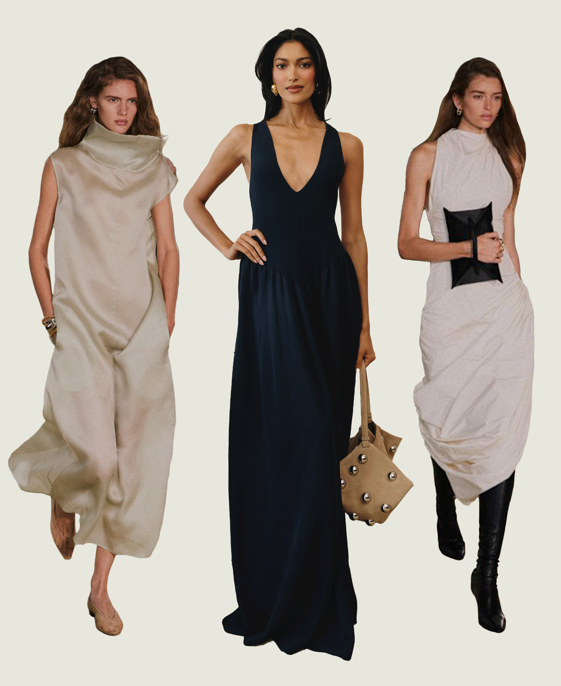 Pritika Swarup surrounded by Altuzarra spring/summer 2026 runway looks