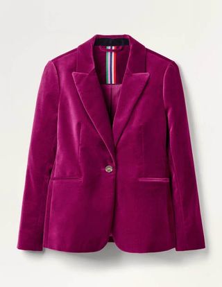 Siddal Velvet Blazer in Jewel Purple, £160, Boden