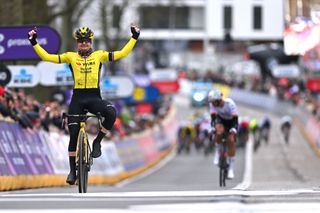 Jan Tratnik wins the 2024 Omloop Het Nieuwsblad