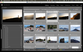 Website screenshot for a photo library in Adobe Lightroom.