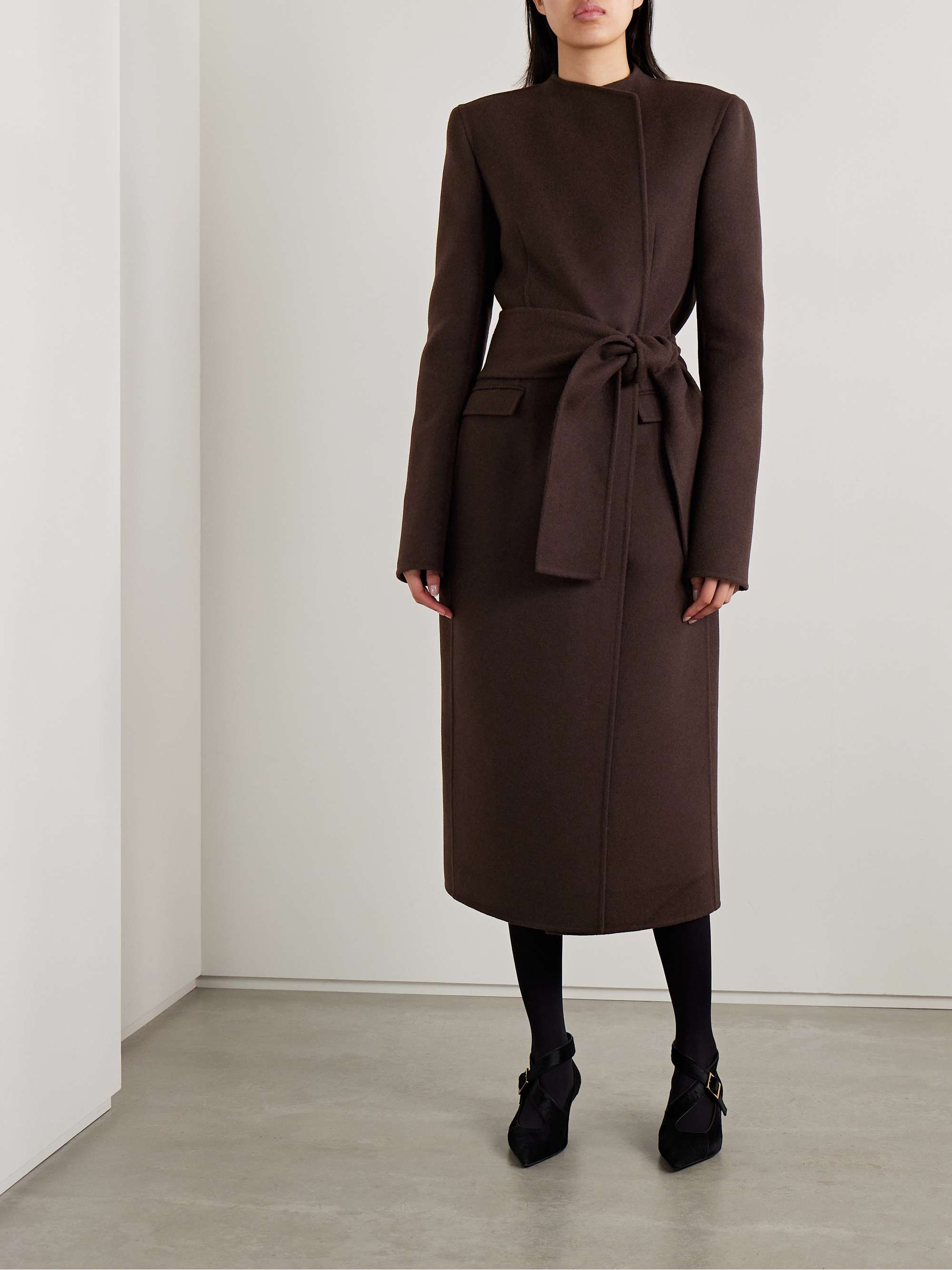 Jelson Belted Wool-Felt Coat