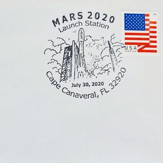 Artist Detlev van Ravenswaay and philatelist Stephen Stein earlier collaborated on the USPS pictorial postmark for the July 30, 2020 launch of NASA's Perservance rover.