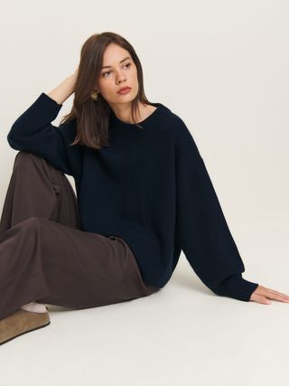 Cove Cashmere Oversized Crew