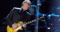 Joe Bonamassa leans into an epic solo with a vintage Gibson Les Paul Standard
