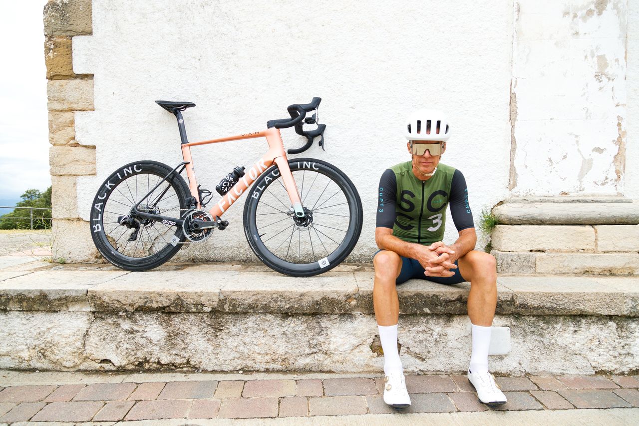 David Millar on a Factor bike