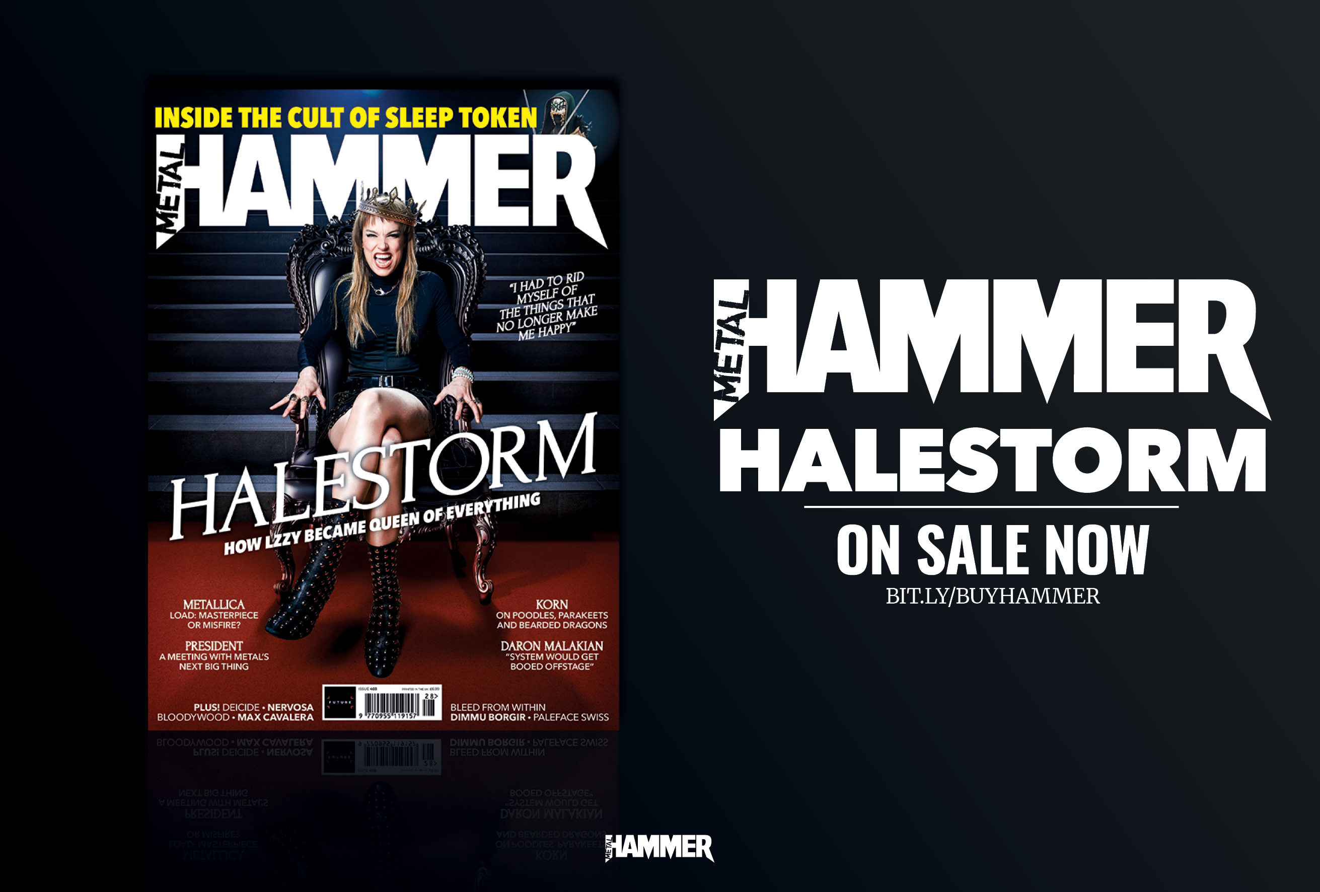 Halestorm on the cover of Metal Hammer issue 403