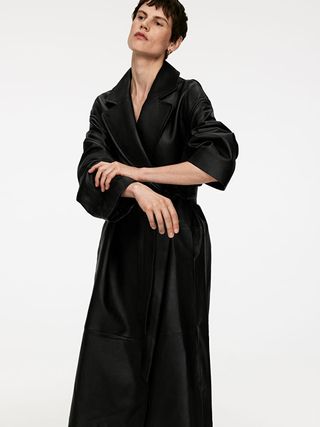 Arket, Belted Leather Coat