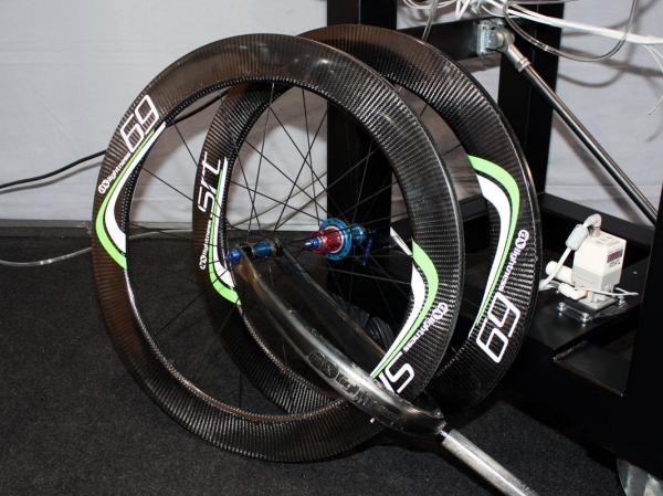AX-Lightness showed off its 69mm-deep carbon tubulars at this year's Eurobike show.