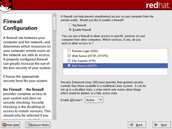 Step 7: Security options