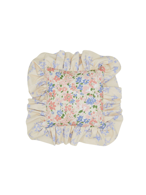 Ruffled Floral Cushion 
