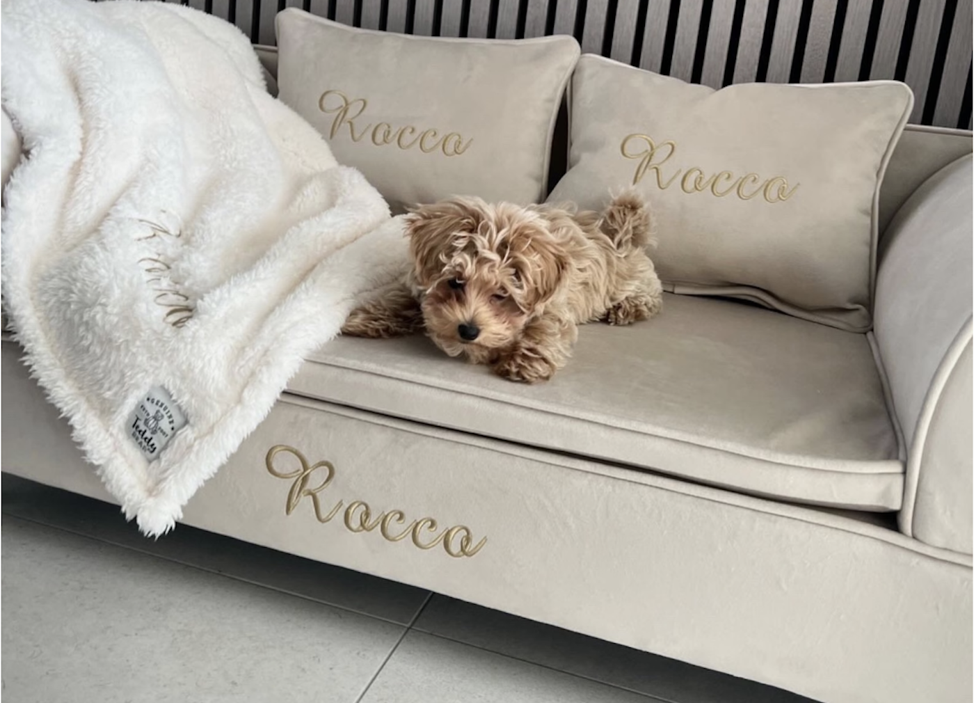 Personalised dog bed
