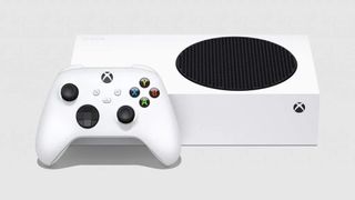 white xbox series s with controller