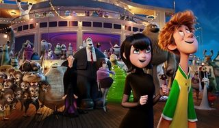 Hotel Transylvania 3: Summer Vacation Mavis, Jonathan, and the entire cruise stare up at fireworks