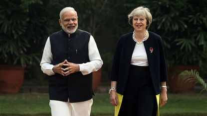 Theresa May and Indian Prime Minister Narendra Modi