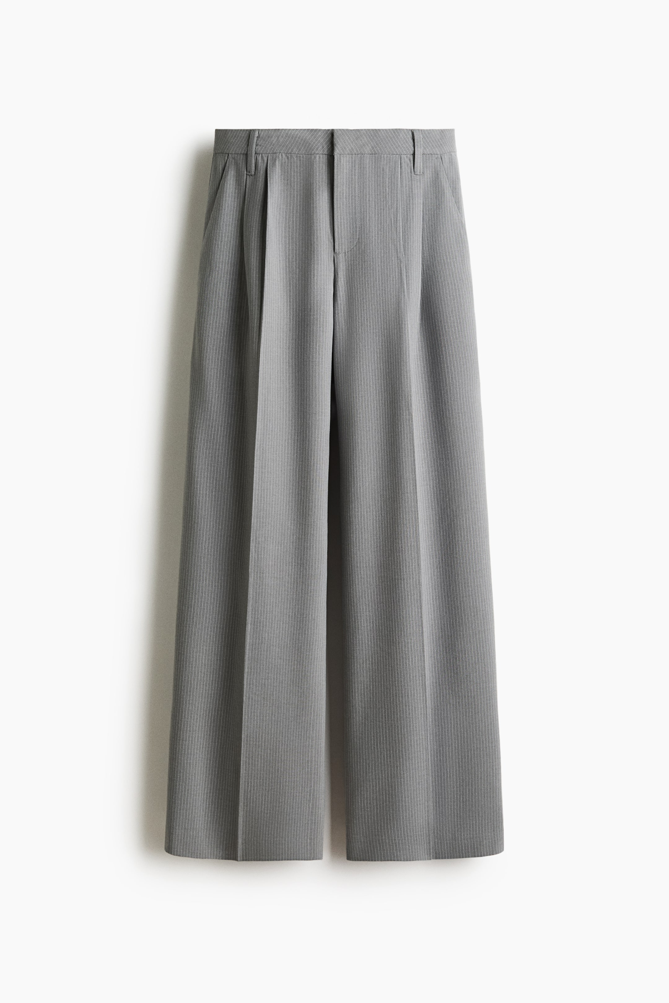 Wide-Leg Dress Pants - Gray
