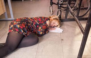 Nancy Osbourne collapses in Hollyoaks.