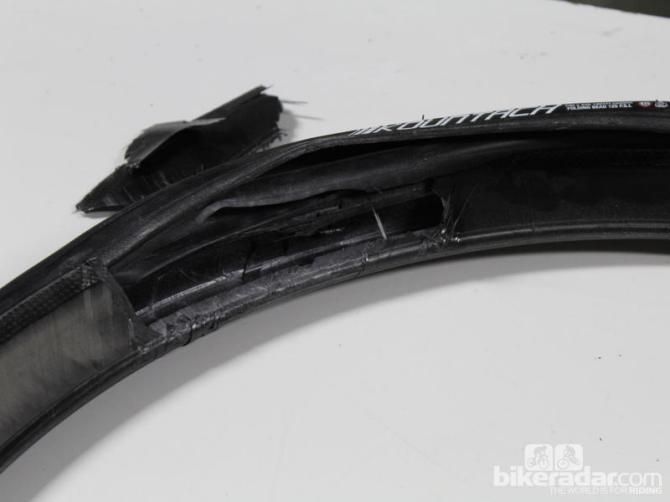 Reynolds also does testing in Sandy. This rim exploded at 350psi of tire pressure