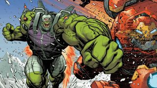 image of the Hulk fighting Iron Man from Hulk #1
