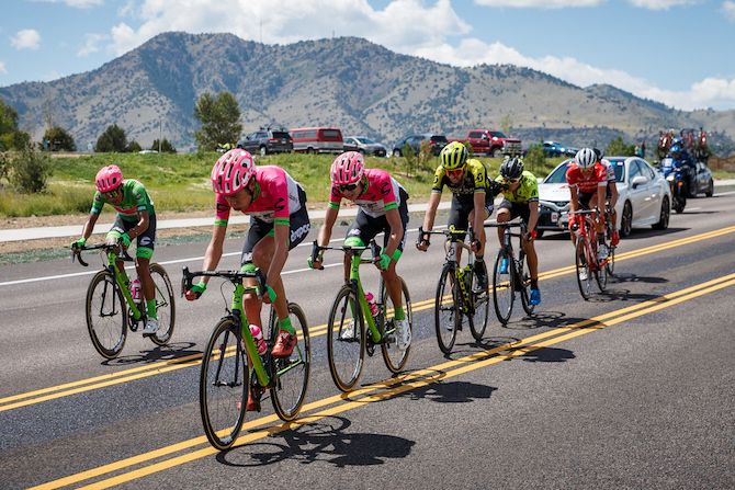 The break works together to try to stay away on stage 3 of the 2018 Colorado Classic