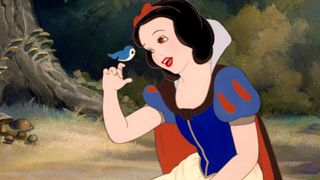 Snow White with a bird on her finger