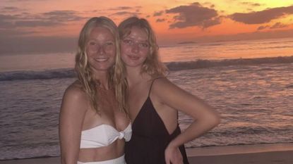 Gwyneth Paltrow and Apple Martin at the beach