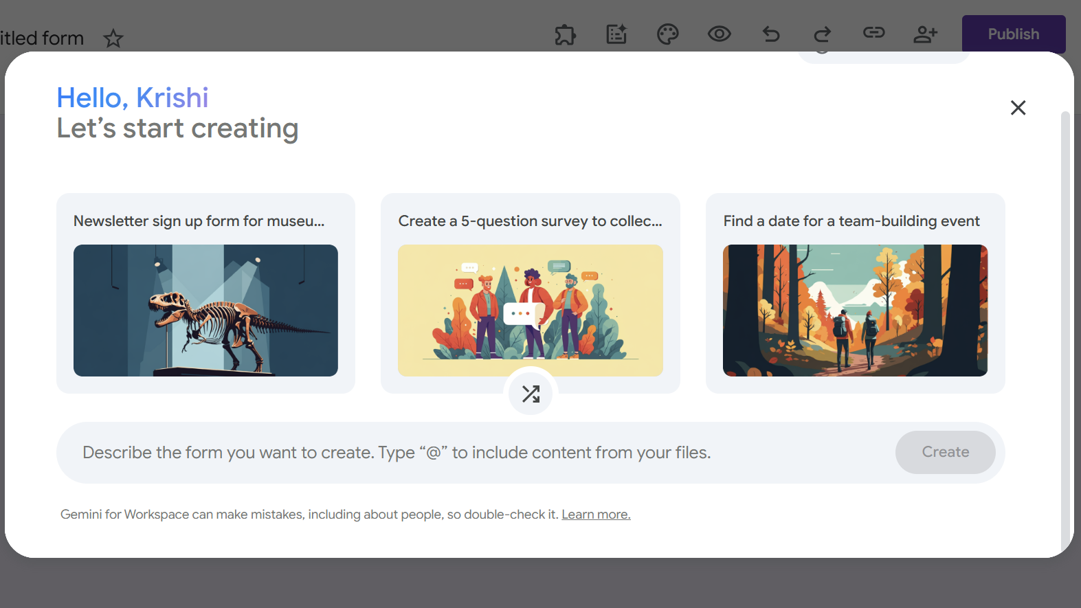 How to use Gemini in Google Forms to auto-build a survey and analyze responses