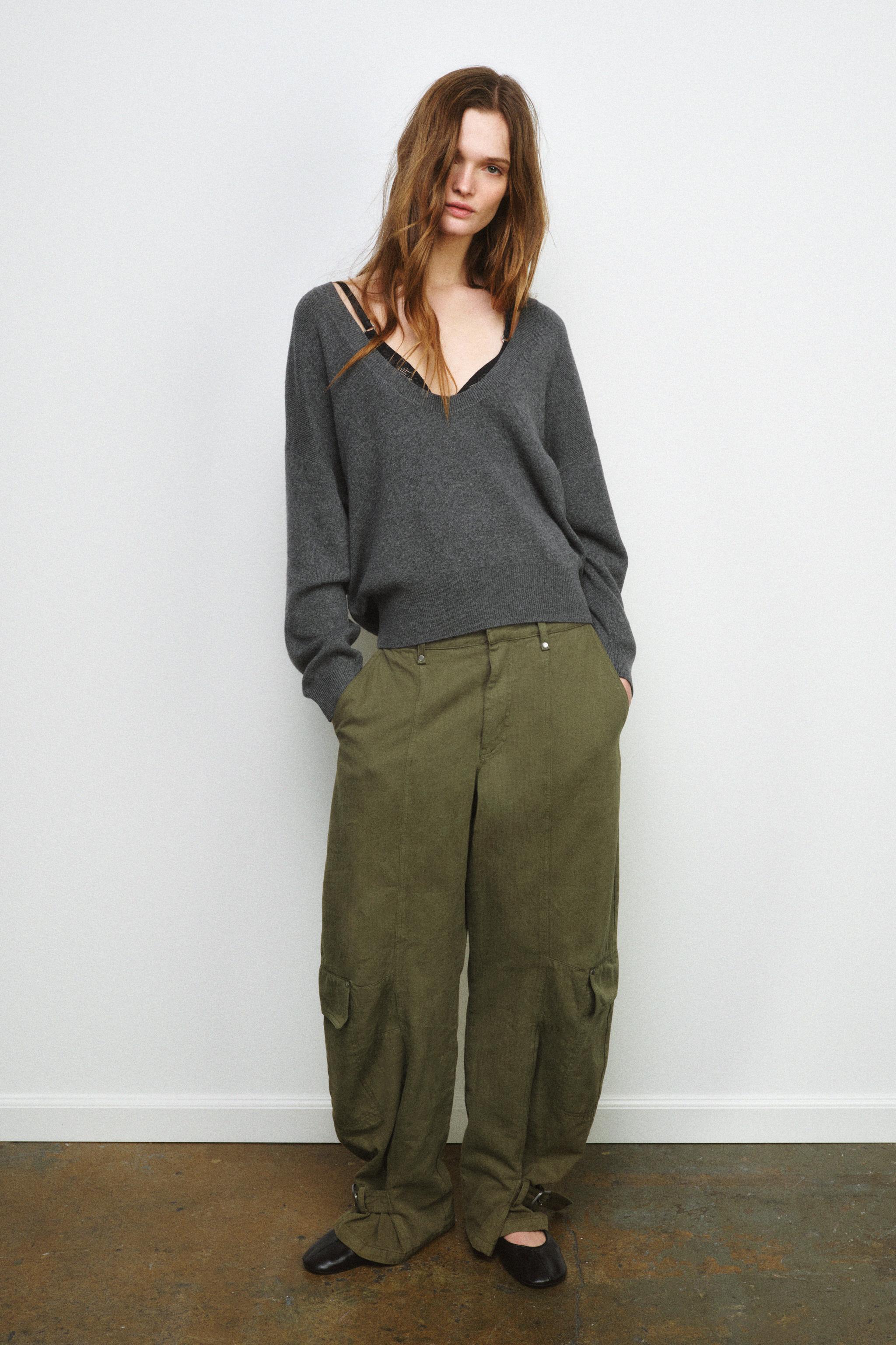 Deep V-Neck Knit Jumper