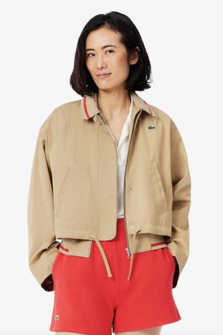 Lacoste Oversized Logo Polo Collar Twill Jacket