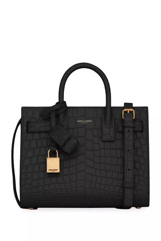 Saint Laurent Sac De Jour nano croc-effect leather tote