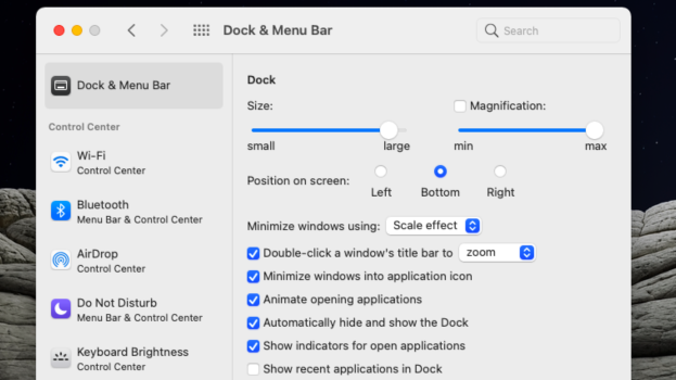 How to hide the Dock in macOS