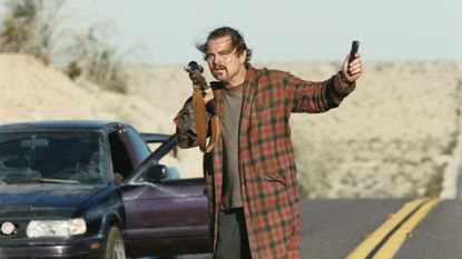 Leonardo DiCaprio is seen in a screenshot from “One Battle After Another.”